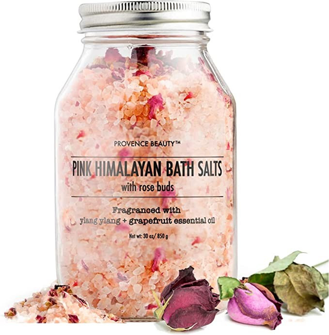 Pink Himalayan Bath Salt with Rose Petals - 100% Natural Aromatherapy and Relaxation - Ylang Ylan... | Amazon (US)
