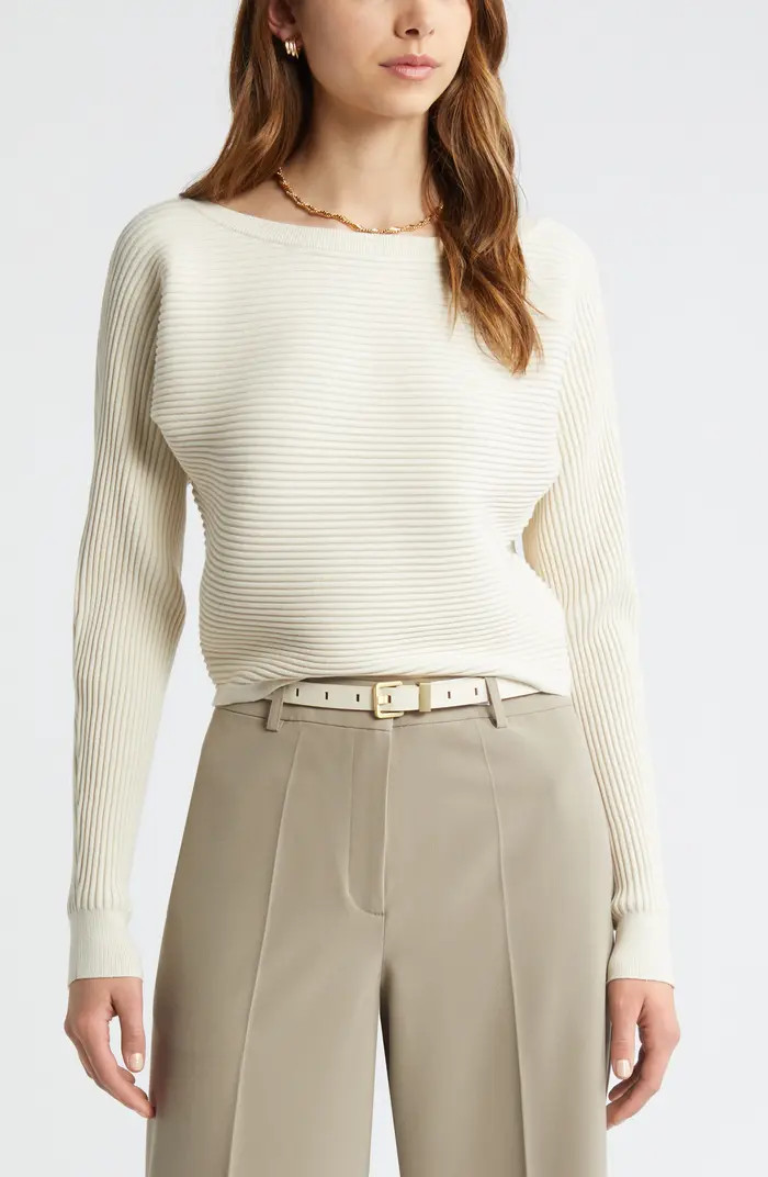 Luxe Sculpt Rib Dolman Sleeve Sweater | Nordstrom