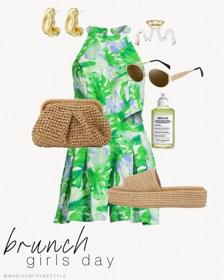 Girl’s day brunch 💚 outfit inspo ☀️ sized up to a medium in the romper

Brunch, brunch outfit, girls day outfit, Vacation outfit, Summer Outfit, Walmart outfit, Walmart fashion, Walmart style, Walmart shorts, Walmart top, Walmart button up, Amazon accessories, Madison Payne 

#LTKParties #LTKStyleTip #LTKSeasonal
