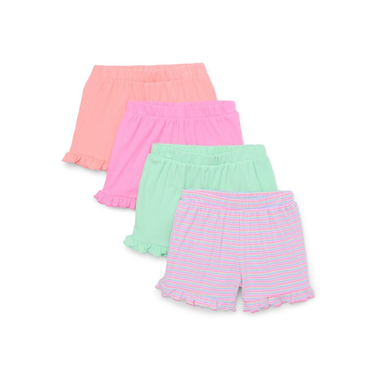 Garanimals Toddler Girl Rib Shorts, 4-Pack, Sizes 18M-5T | Walmart (US)