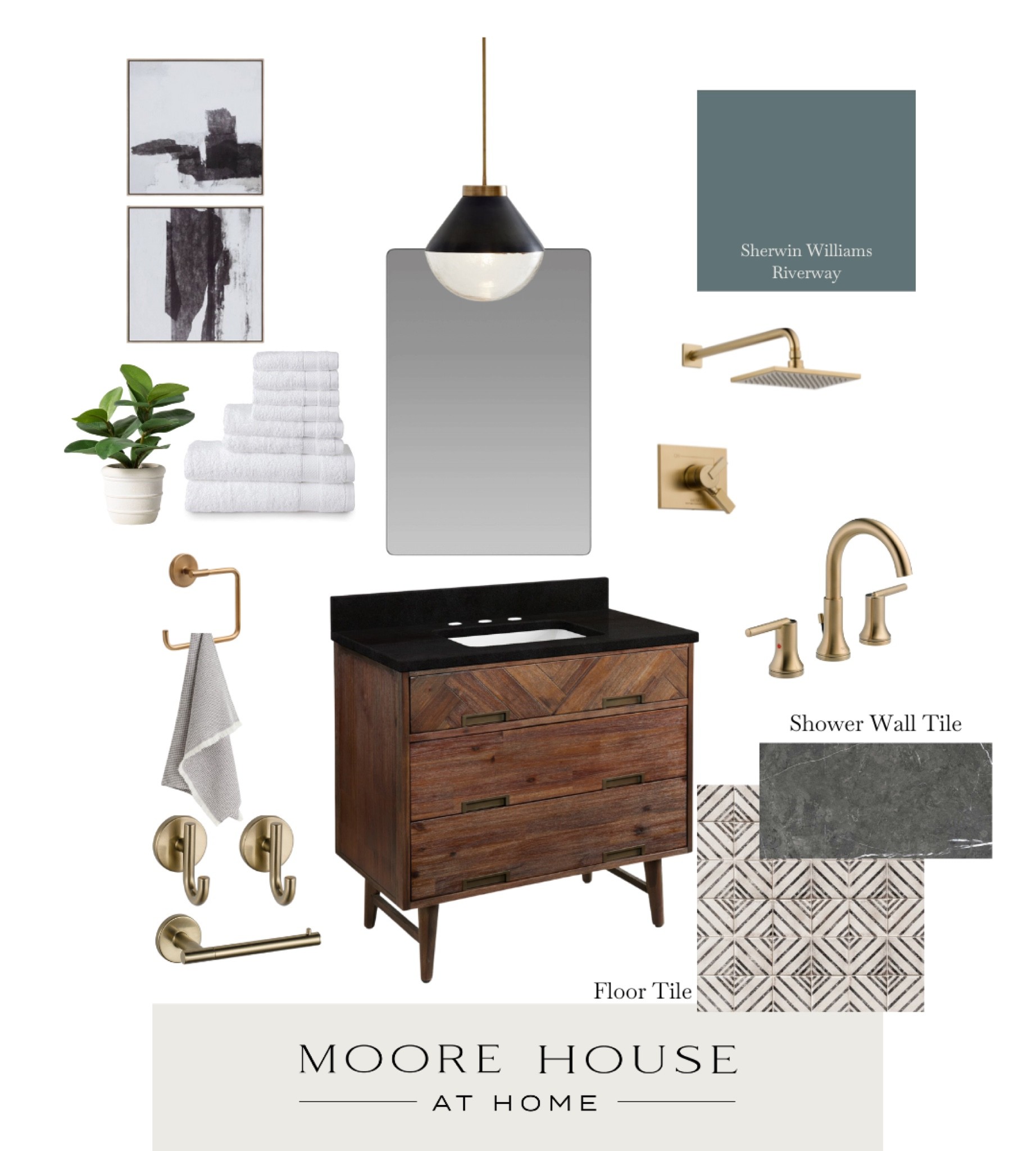 Bathroom design, bathroom mood board #bathroom #bathroomdesign #moodboard 

#LTKhome #LTKSeasonal #LTKstyletip