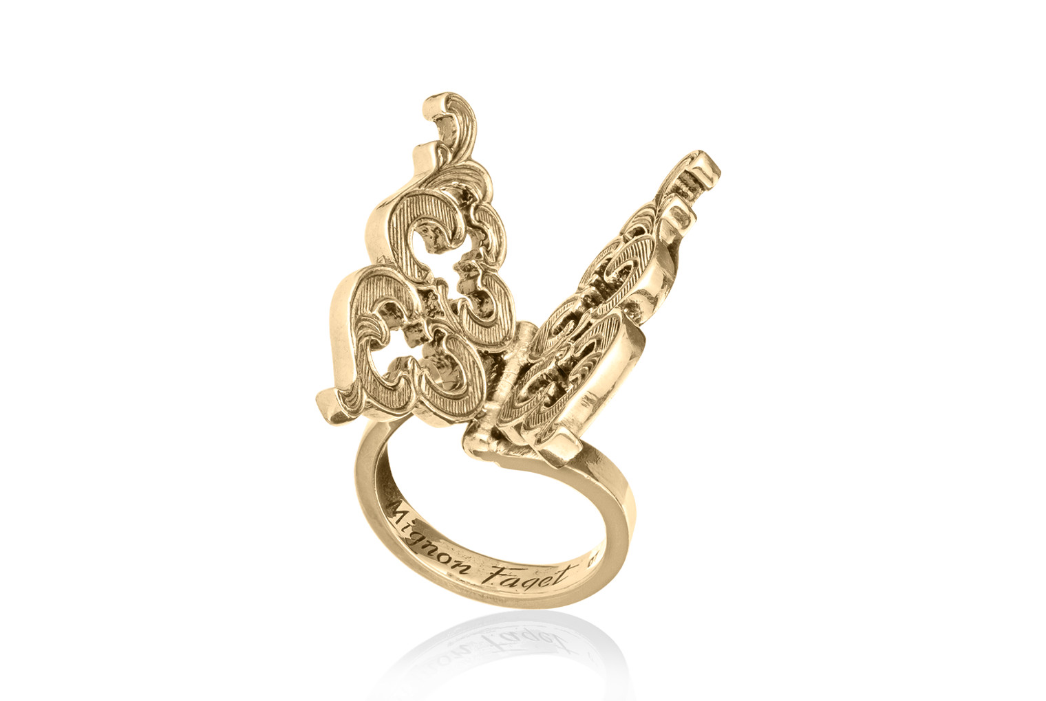 Renaissance Butterfly Ring | Sterling Silver, Bronze, or Gold Filigree Butterfly Ring | Mignon Fa... | Mignon Faget