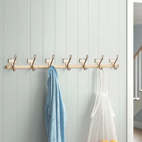 Cashel 40'' Wide 7 - Hook Wall Mounted Coat Rack | Wayfair North America