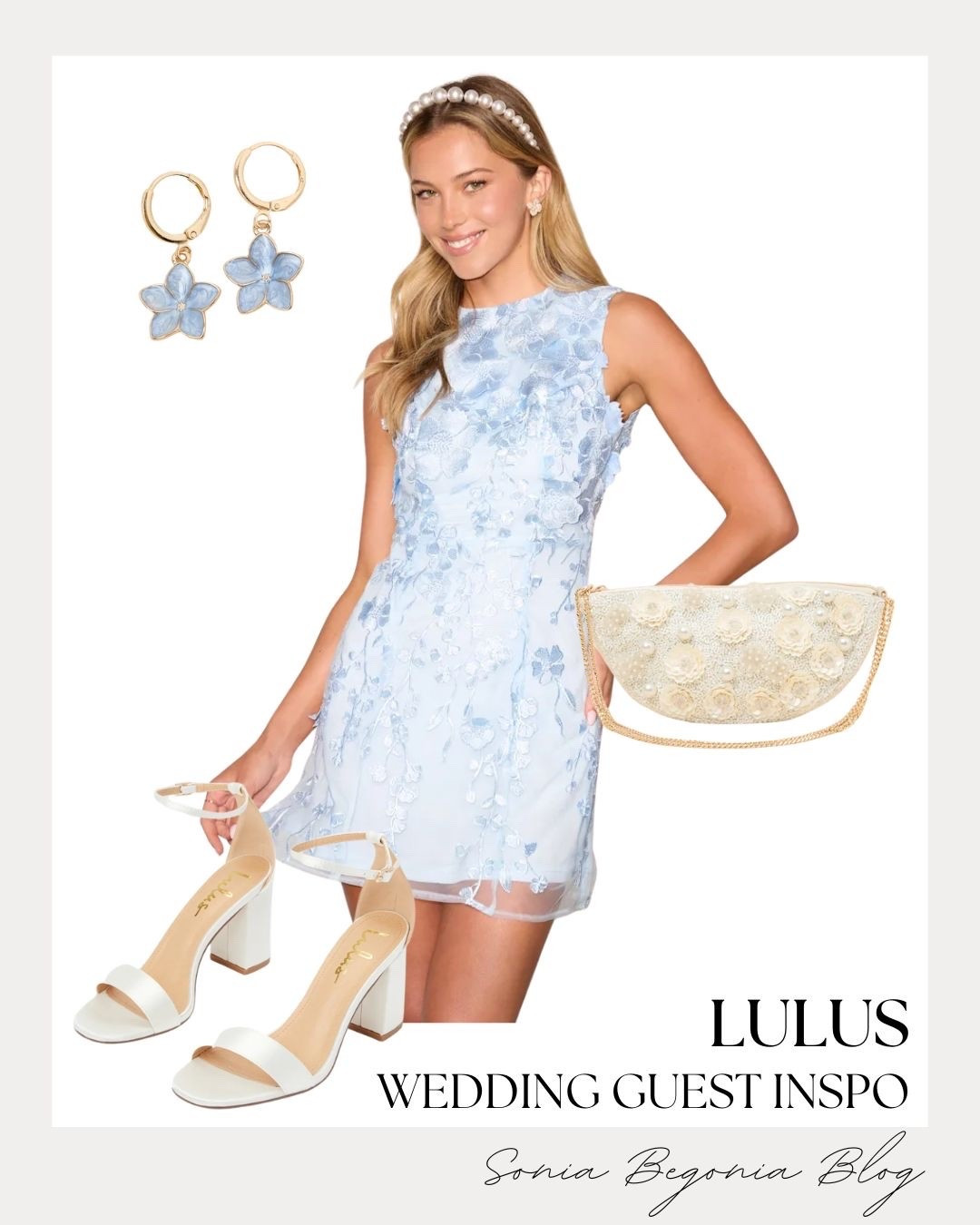 Stun at your next special event in this gorgeous light blue floral embroidered mini dress from Lulus! The intricate details and sleeveless silhouette make it the ultimate choice for a chic celebration. ✨

I styled it with classic white block heels, a beautiful pearl-embellished bag, a matching headband, and dainty floral earrings.

#LTKwedding #Lulus #WeddingGuestOutfit #SummerWedding #FloralDress #MiniDress #BlockHeels #WeddingGuestStyle #SpecialEventStyle #SoniaBegoniaBlog

#LTKootd #LTKWedding #LTKSeasonal