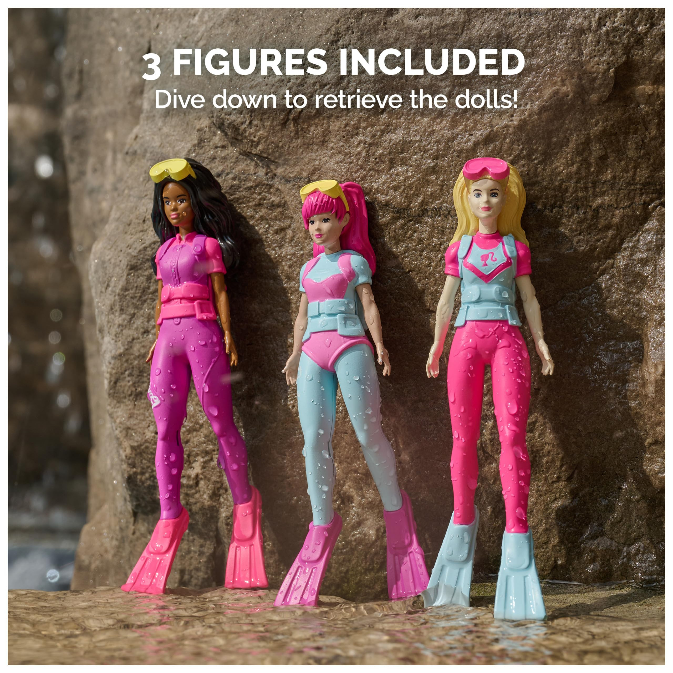 SwimWays Barbie Dive Characters 3-Pack, Swimming Pool Accessories & Kids Pool Toys, Pool Party Su... | Amazon (US)