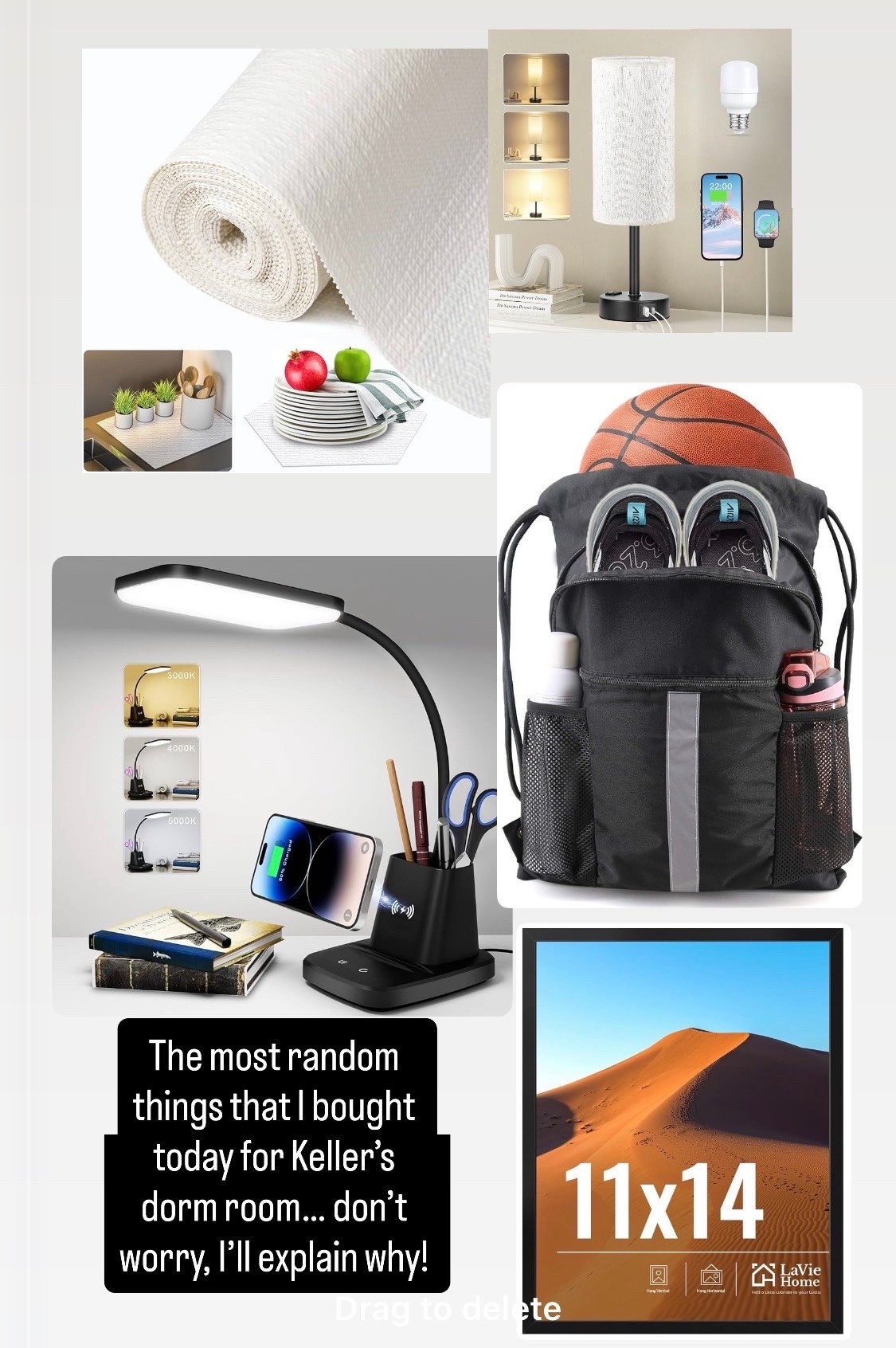After seeing his dorm room in person this weekend, I realized there were a few finishing touches that would make the space even more functional. Here’s what I ordered:

• Shelf liner for the built-in drawers
• A desk lamp with a built-in phone charger
• A drawstring backpack for trips to the gym
• Simple, budget-friendly picture frames for my own prints
• A cordless touch lamp for a dark corner with no outlet

Sometimes it’s the little details that make a dorm feel like home. 🤍

#LTKCollege #DormEssentials #CollegeMom

￼

#LTKKids #LTKmomlife #LTKU