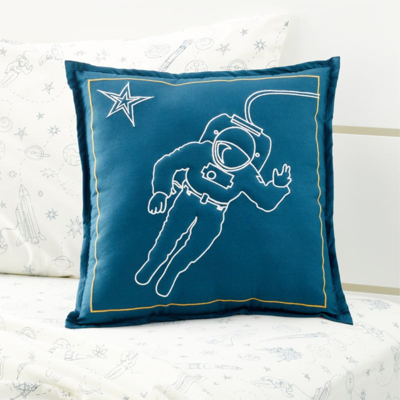 Astronaut Throw Pillow + Reviews | Crate and Barrel | Crate & Barrel