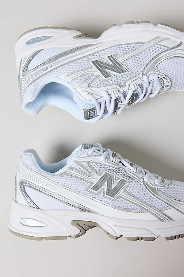 New Balance Women's 740 Sneaker in White with Silver Metallic and Reflection at Urban Outfitters | Urban Outfitters (US and RoW)