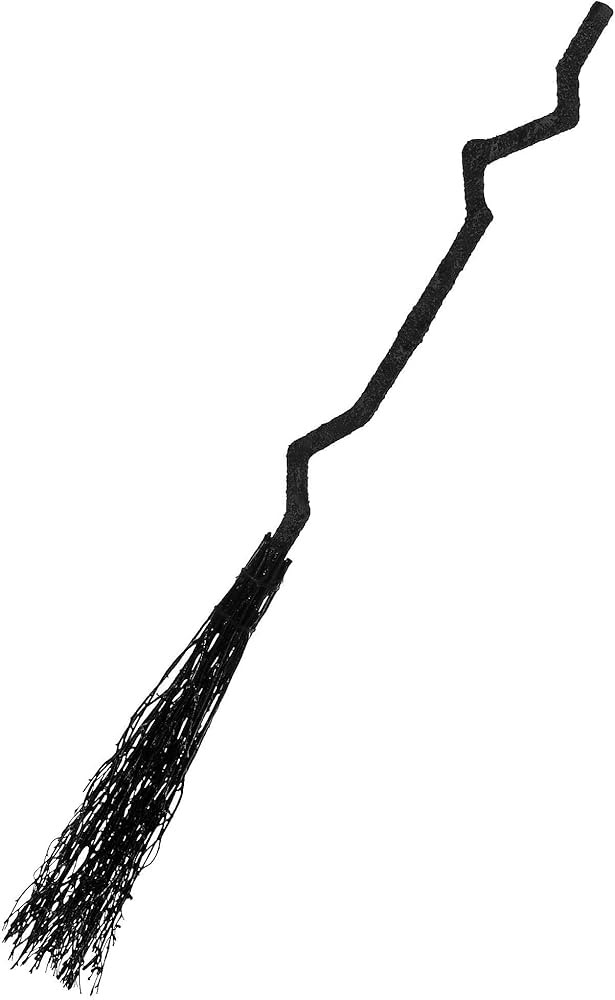 Witch Crooked Broom - 40", Black, 1 Pc | Amazon (US)