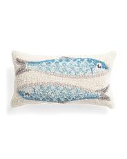 9x16 Sardines Hooked Pillow | TJ Maxx