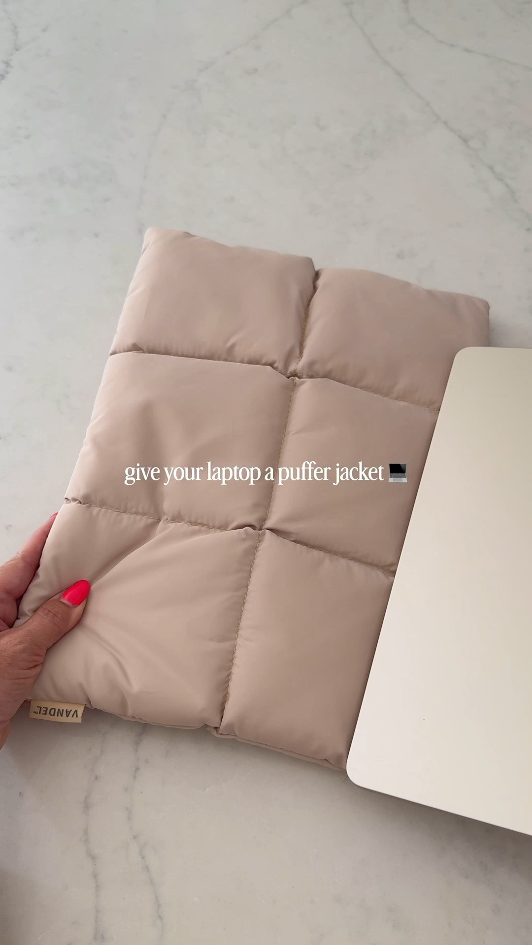 Protect and cover your laptop with this pretty, puffy laptop sleeve. It’s waterproof and stylish for the woman or student on the go! Perfect for work, travel, school, & college. Shown in sand. Laptop is in sandstone.

#LTKvlog #LTKdayinmylife #LTKTravel