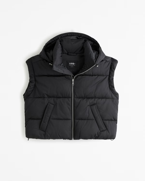 YPB Satin Puffer Vest | Abercrombie & Fitch (US)