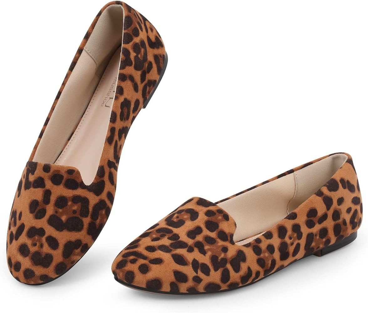 MUSSHOE Flats Shoes Women Comfortable Round Toe Memory Foam Women's Flats | Amazon (US)