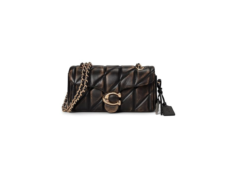 COACH Tabby Shoulder Bag 20 In Loved Leather With Quilting Women's Handbags Black Brown | Zappos