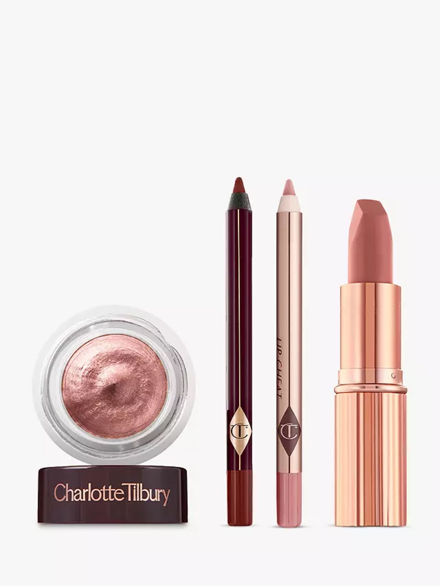 Charlotte Tilbury Pillow Talk On-The-Go Makeup Gift Set

The classic nude shade that looks good on everyone. A great little stocking filler   

Set contains:

Eyes to Mesmerise, Pillow Talk, Full Size
Pillow Talk Eyeliner, Travel Size
Matte Revolution Lipstick, Pillow Talk Original, Travel Size
Lip Cheat, Pillow Talk Original, Travel Size

#LTKsalealert #LTKGiftGuide #LTKbeauty