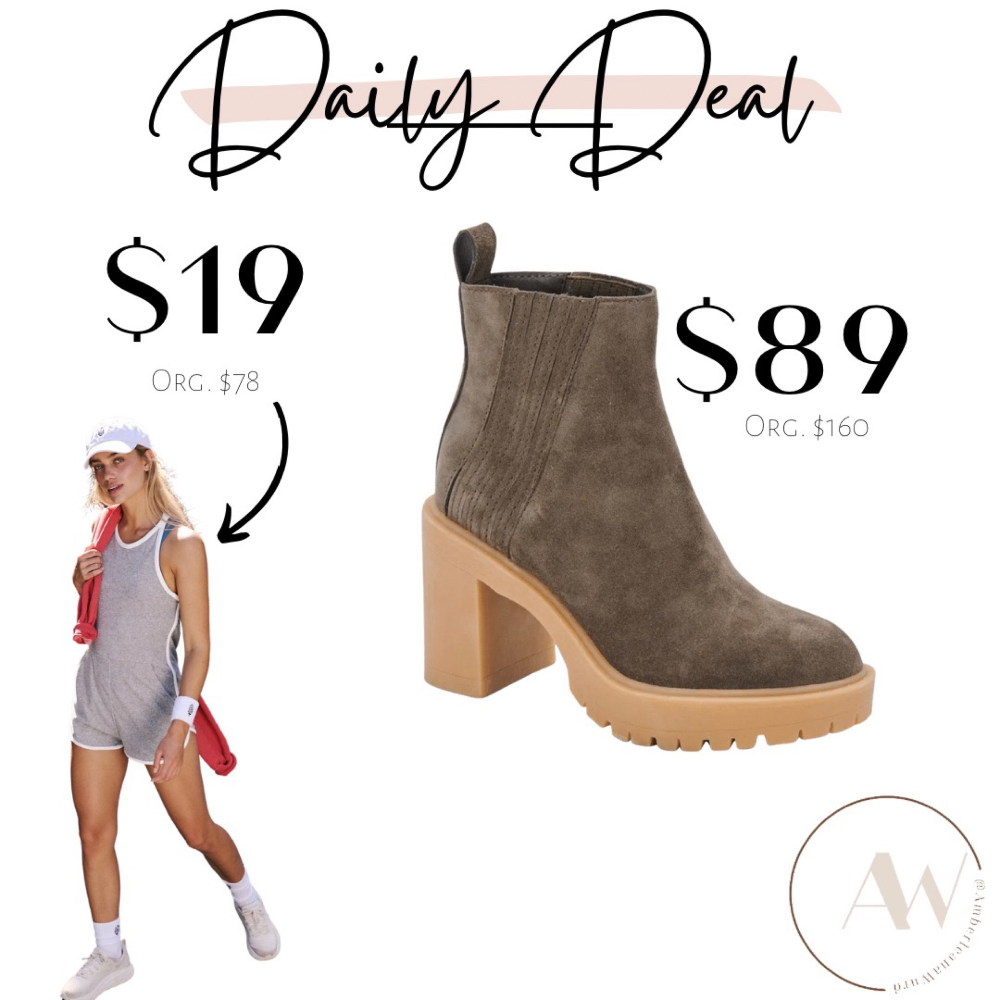 Daily deals!!! Dolce vita booties under $100 and a free people movement romper under $20!!! 

#LTKunder50 #LTKunder100 #LTKsalealert