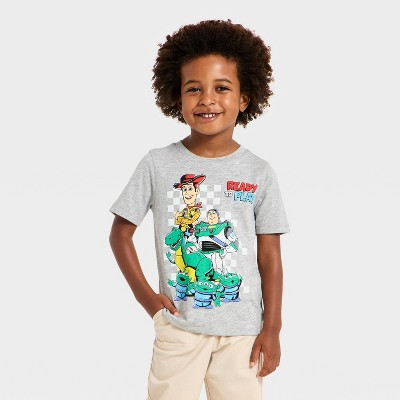 Toddler Boys' Disney Toy Story Short Sleeve T-Shirt - Heather Gray 3T | Target