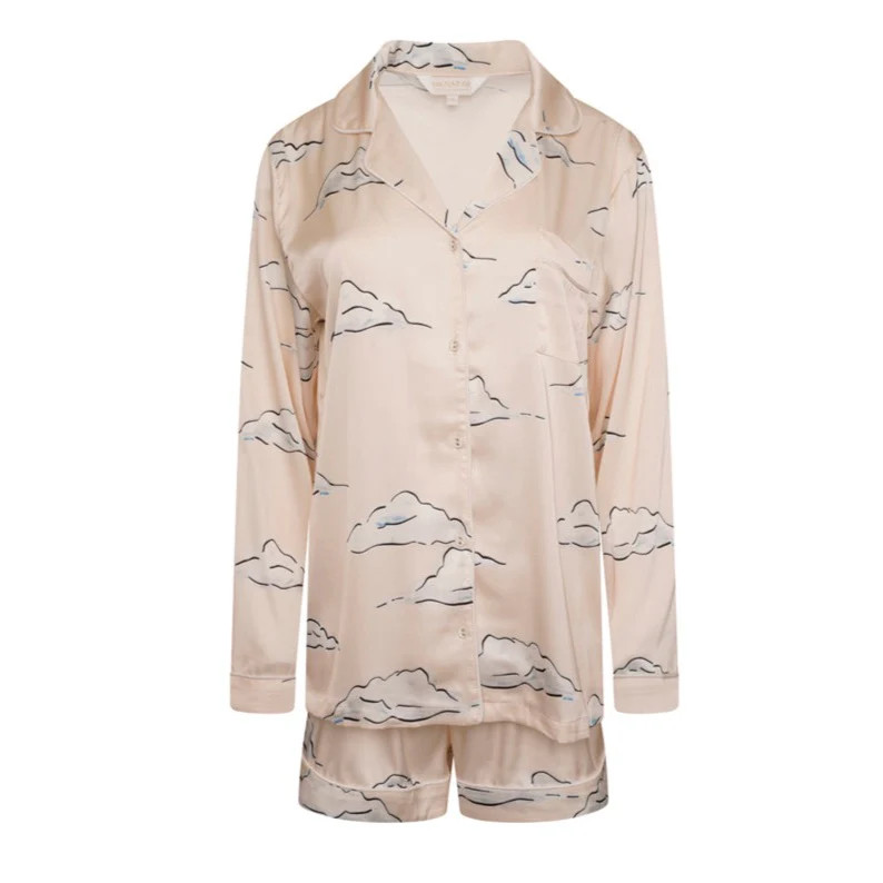 Satin Stretch Short  PJ- Cream Cloud | The NAP Co