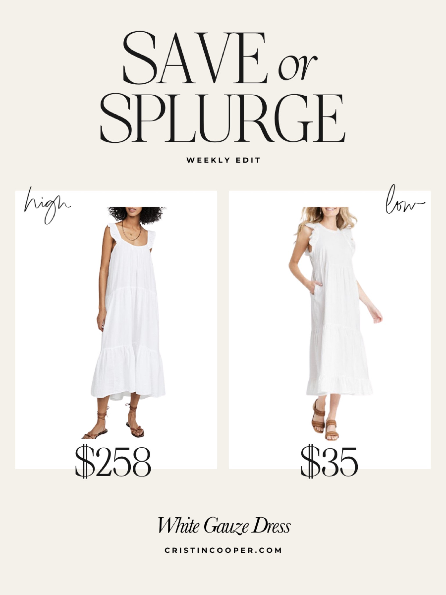 Look for Less - White Gauze Dress

#WhiteDress #LookforLess #Xirena

#LTKSeasonal #LTKstyletip #LTKunder50