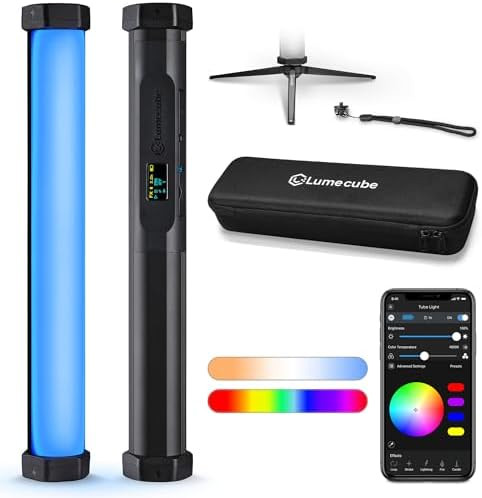 Lume Cube RGB Tube Light Mini for Photo & Video | RGBWW Full Color Tube Light | Bluetooth App Con... | Amazon (US)