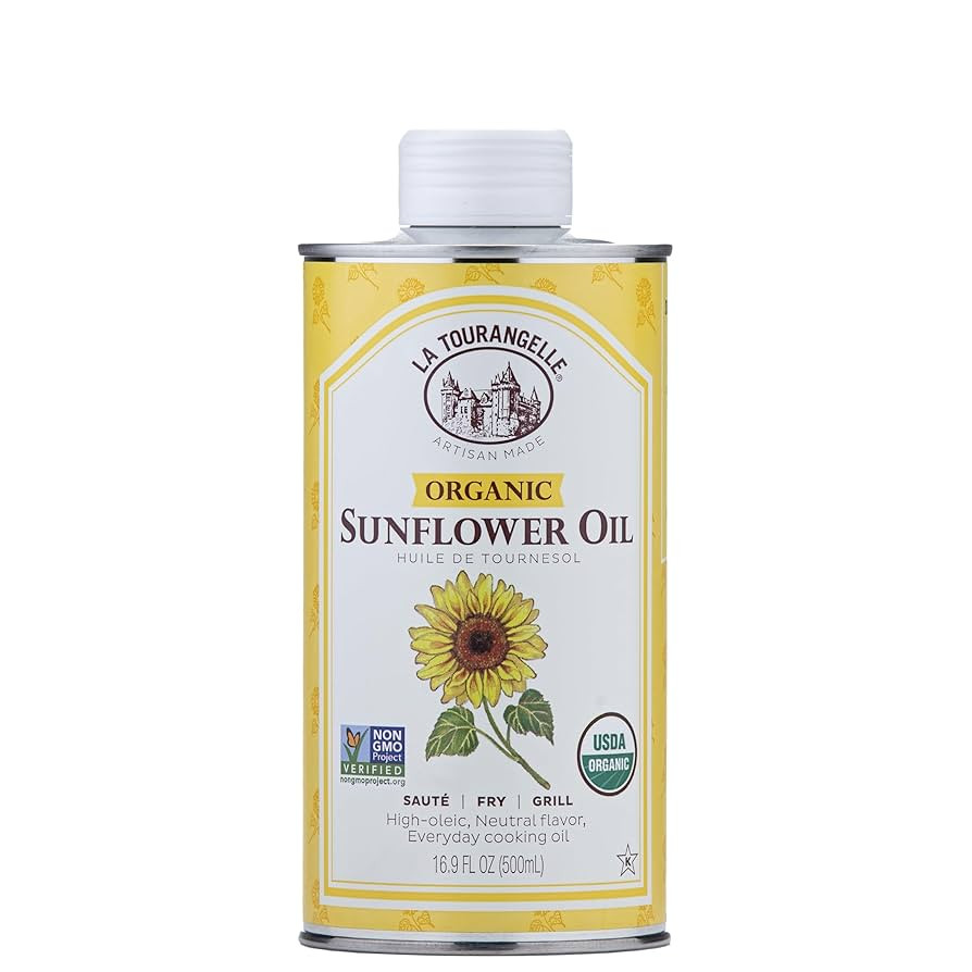 La Tourangelle, Organic High Oleic Sunflower Oil, Neutral Oil For Medium to High Heat Cooking and... | Amazon (US)