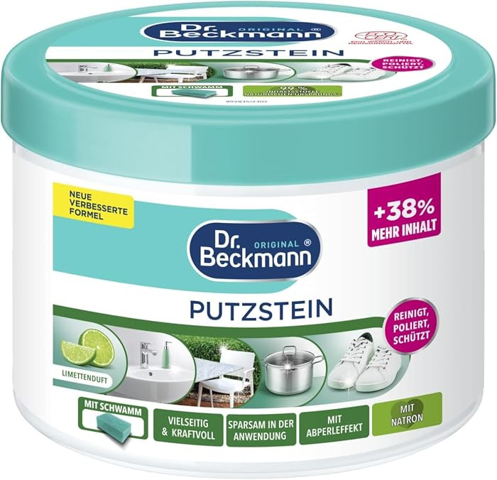 Dr. Beckmann Cleaning Stone, Universal Household Cleaner with Sponge, 550 g, Fresh Lime Scent | Amazon (US)