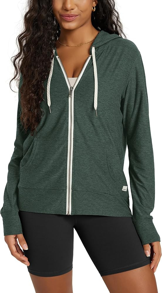 ODODOS Women's Full-Zip Hoodie – Stratum Tech Ultra Soft Outfit UPF 50+ Performance Hooded Jack... | Amazon (US)