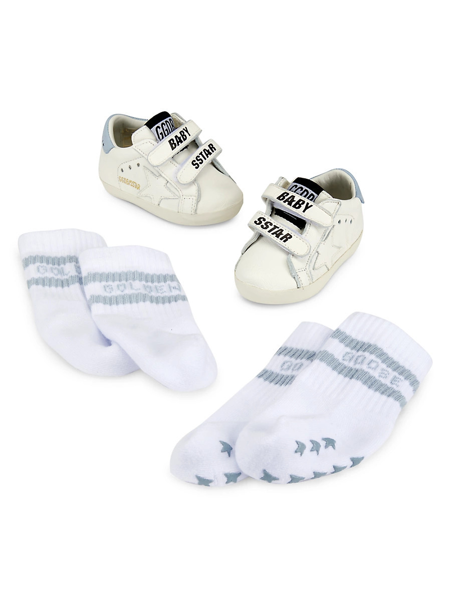 Baby Girl's Star Laminated Heel Sneakers - White Baby Blue - Size 1 (Baby) | Saks Fifth Avenue