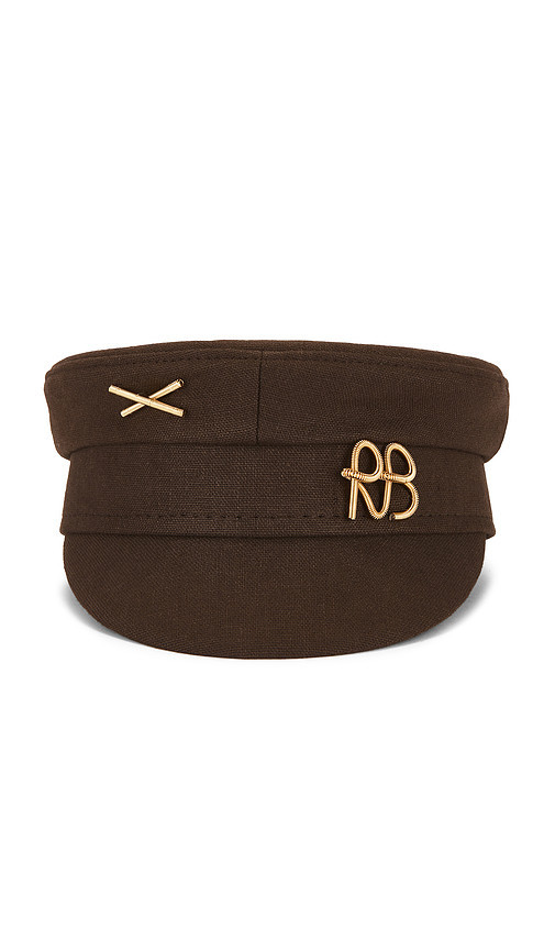 Ruslan Baginskiy Logo-embellished Baker Boy Cap in Brown. Size S. Also in L, M, XS. | Revolve Clothing (Global)
