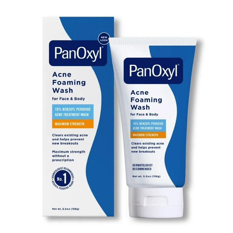 PanOxyl Foaming Acne Wash, 10% Benzoyl Peroxide, Maximum Strength - 5.5 oz | Walmart (US)