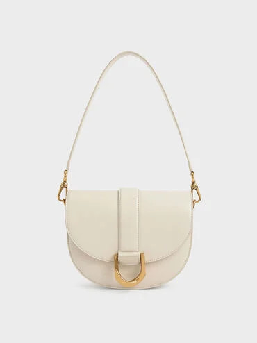 Cream Gabine Saddle Bag | CHARLES & KEITH | Charles & Keith EU