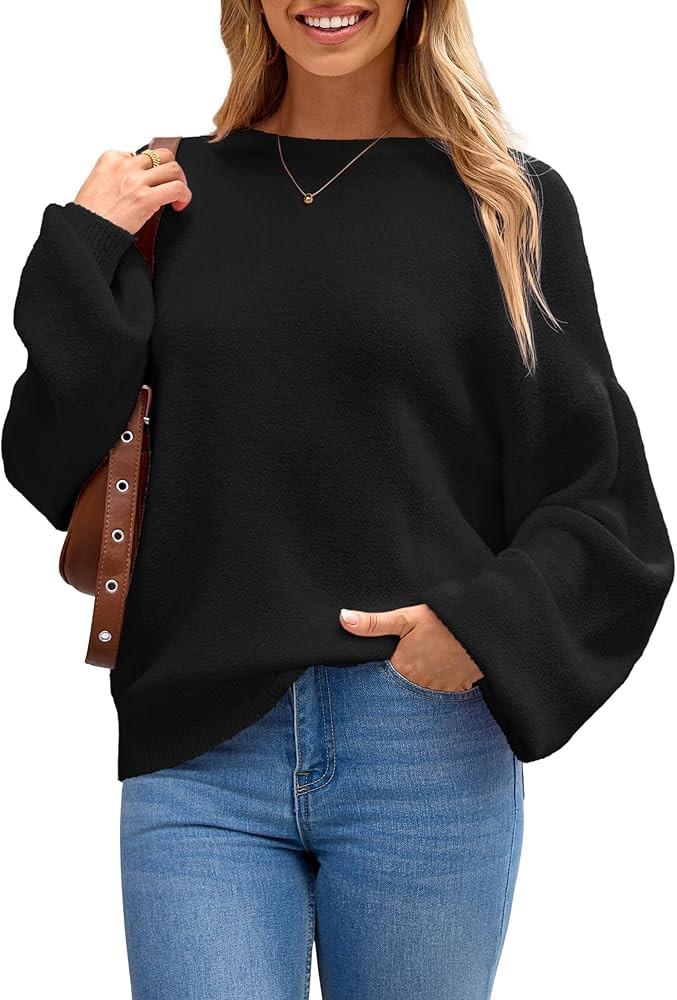 Arach&Cloz Women Wool Bend Soft Warm Fuzzy Loose Fit Fall Sweater 2025 | Amazon (US)