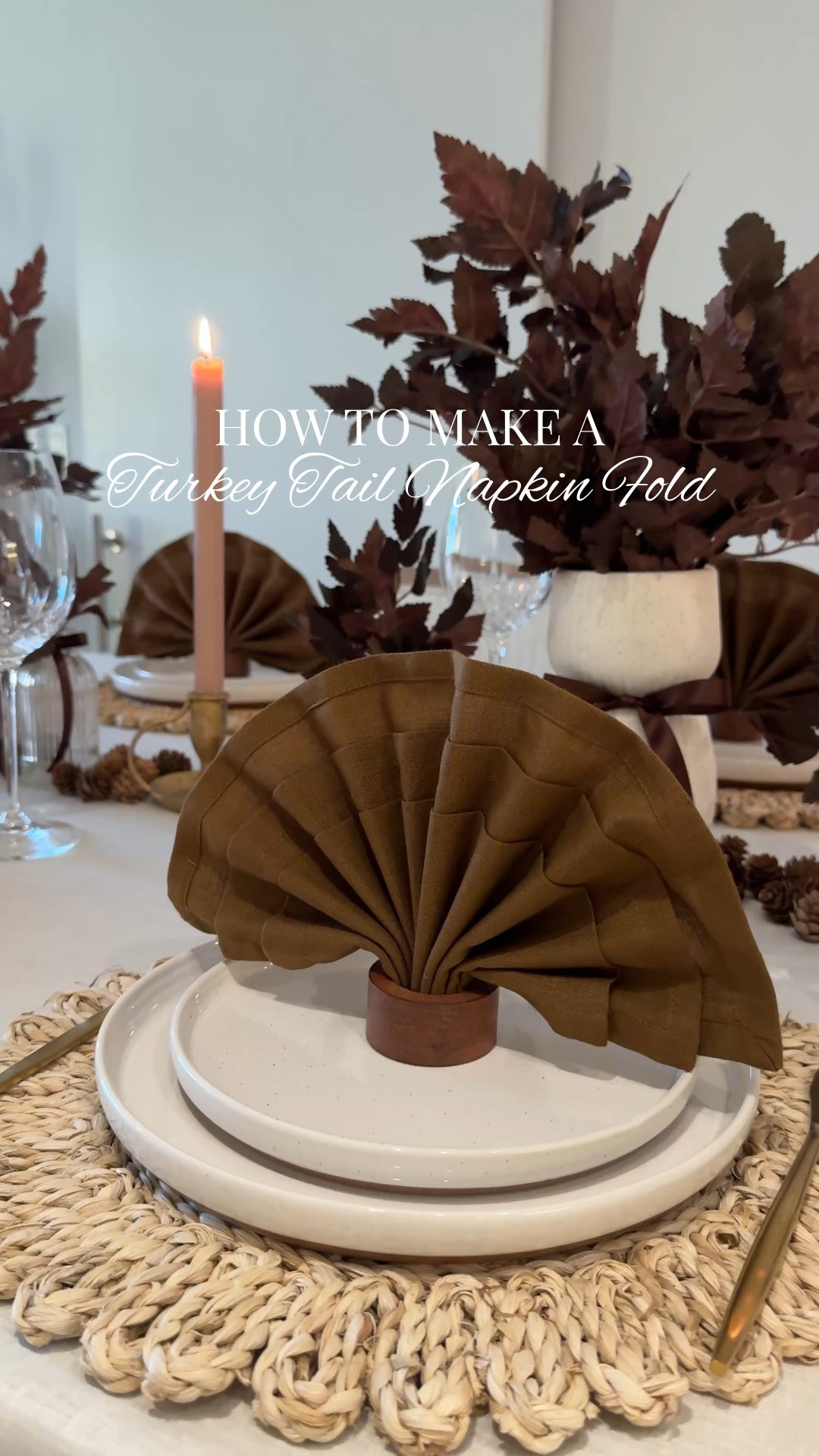 A simple napkin fold for your Thanksgiving table 🦃

#LTKParties #LTKSeasonal #LTKHoliday