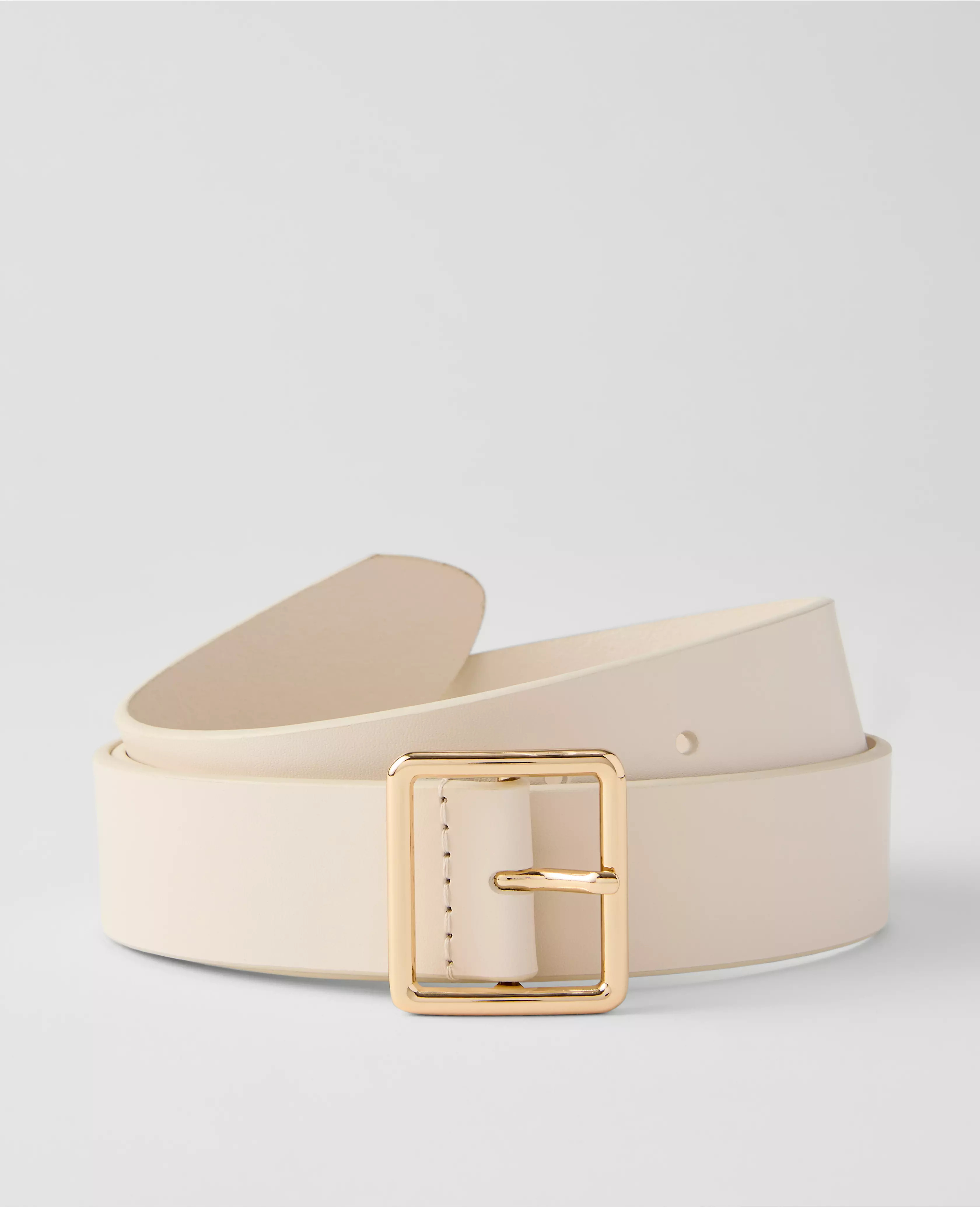 Leather Square Buckle Belt | Ann Taylor