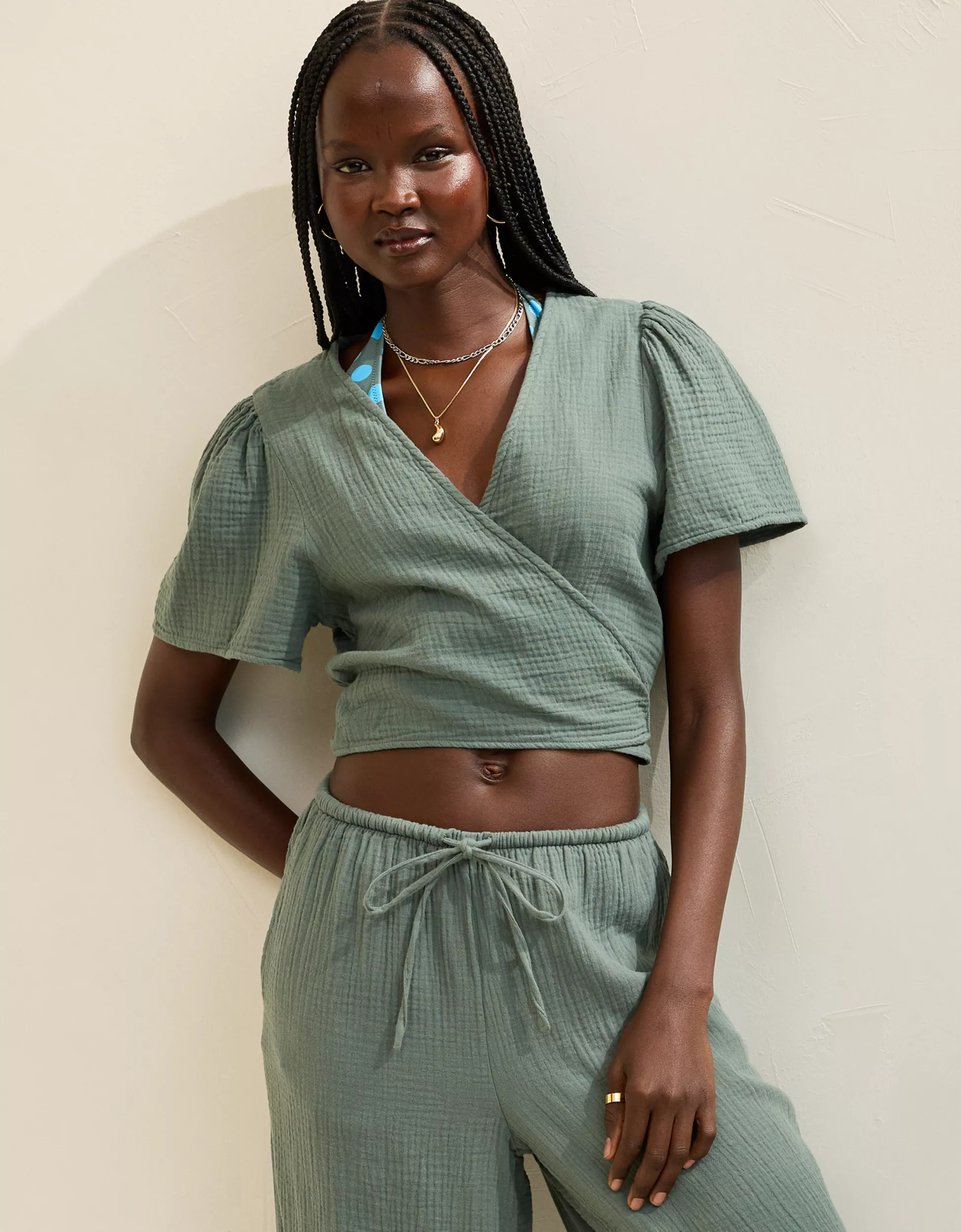 Aerie Day-Off Wrap Top | Aerie