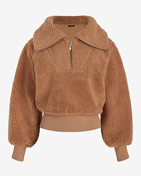 Teddy Quarter Zip Sweatshirt | Express