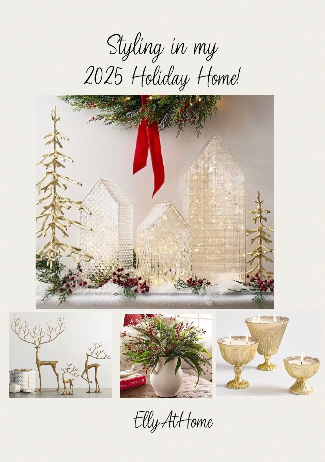 What I’m adding to my classic holiday home this season! These beautiful glass houses, brass trees and Mercury candle will look beautiful with my brass reindeer! I also purchase holiday towels! Shop more holiday, Christmas decor at Pottery Barn! Shop soon!

#LTKHome #LTKFindsUnder50 #LTKSeasonal