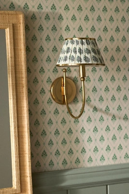 Lee Brass Fabric Shade Sconce Wall Light | Anthropologie (US)