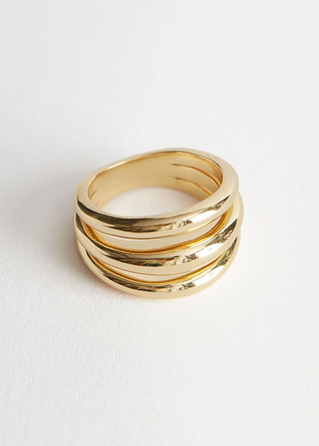 Triple band embossed ring | & Other Stories (EU + UK)