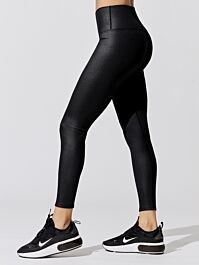 Coated Ribbed High Rise 7/8  Legging | Carbon38