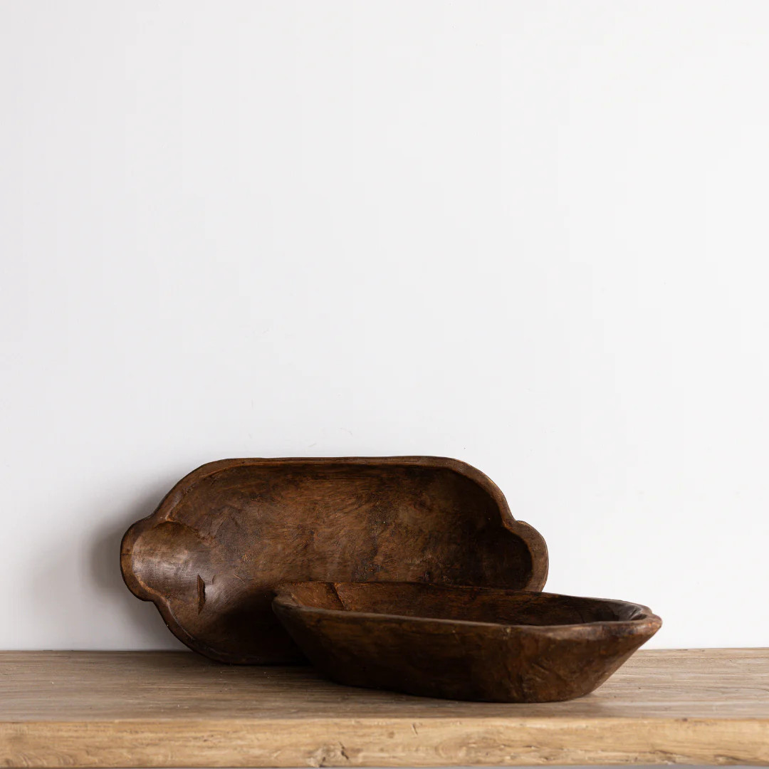 Dark Wooden Dough Bowl | By Luxe B Co. | luxe bCO