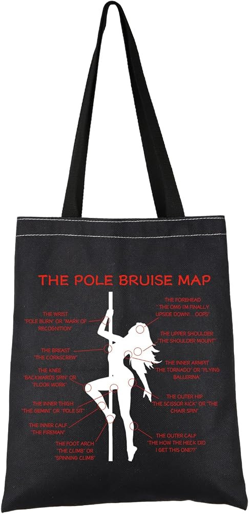 VAMSII Pole Dancer Appreciation Gift Pole Dancing Design Tote Bag Pole Dancing Teacher Handbag Po... | Amazon (US)