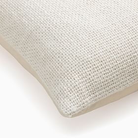 Two Tone Chunky Linen Pillow Cover | West Elm (US)