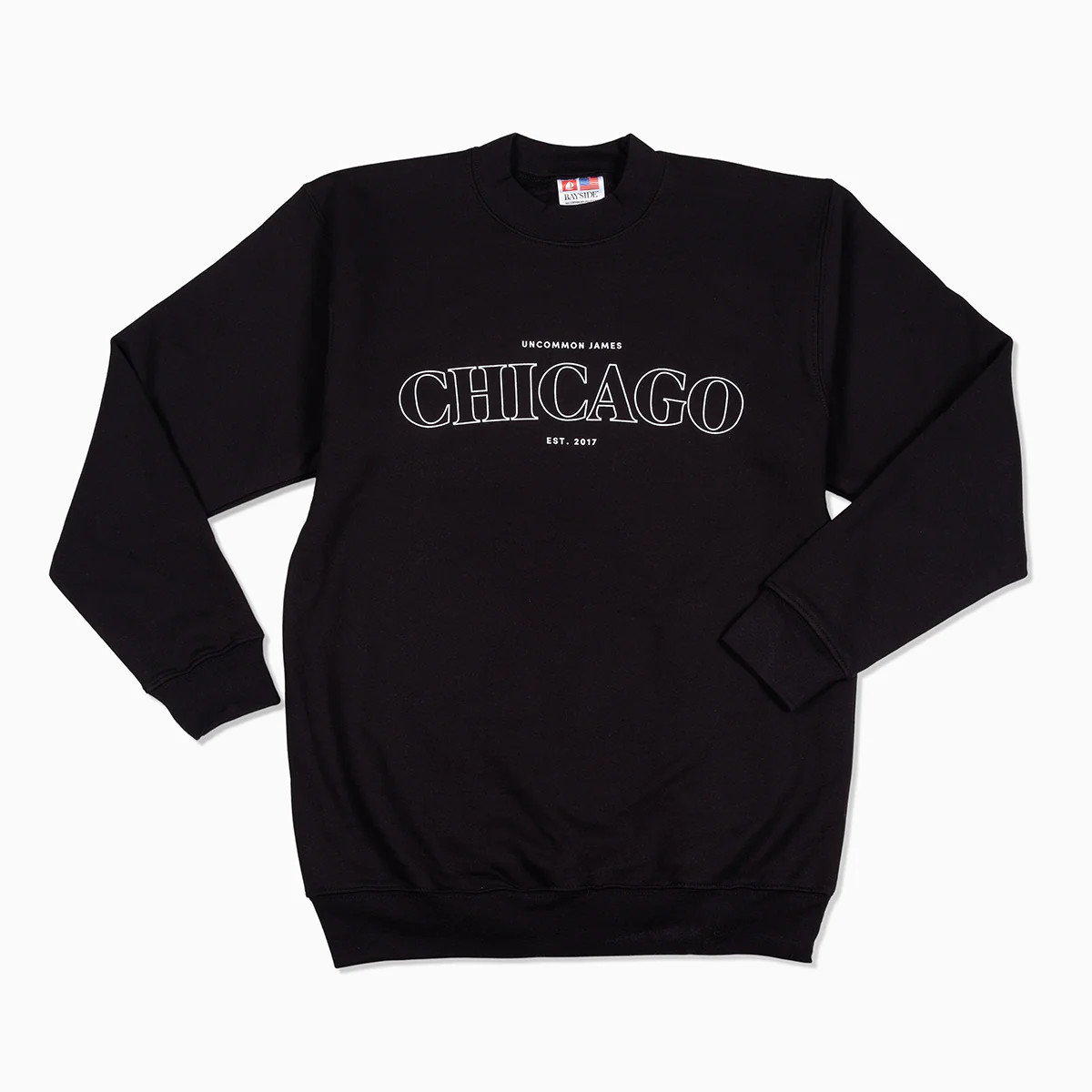 Chicago Crewneck Sweatshirt in Black and Ash | Uncommon James | Uncommon James