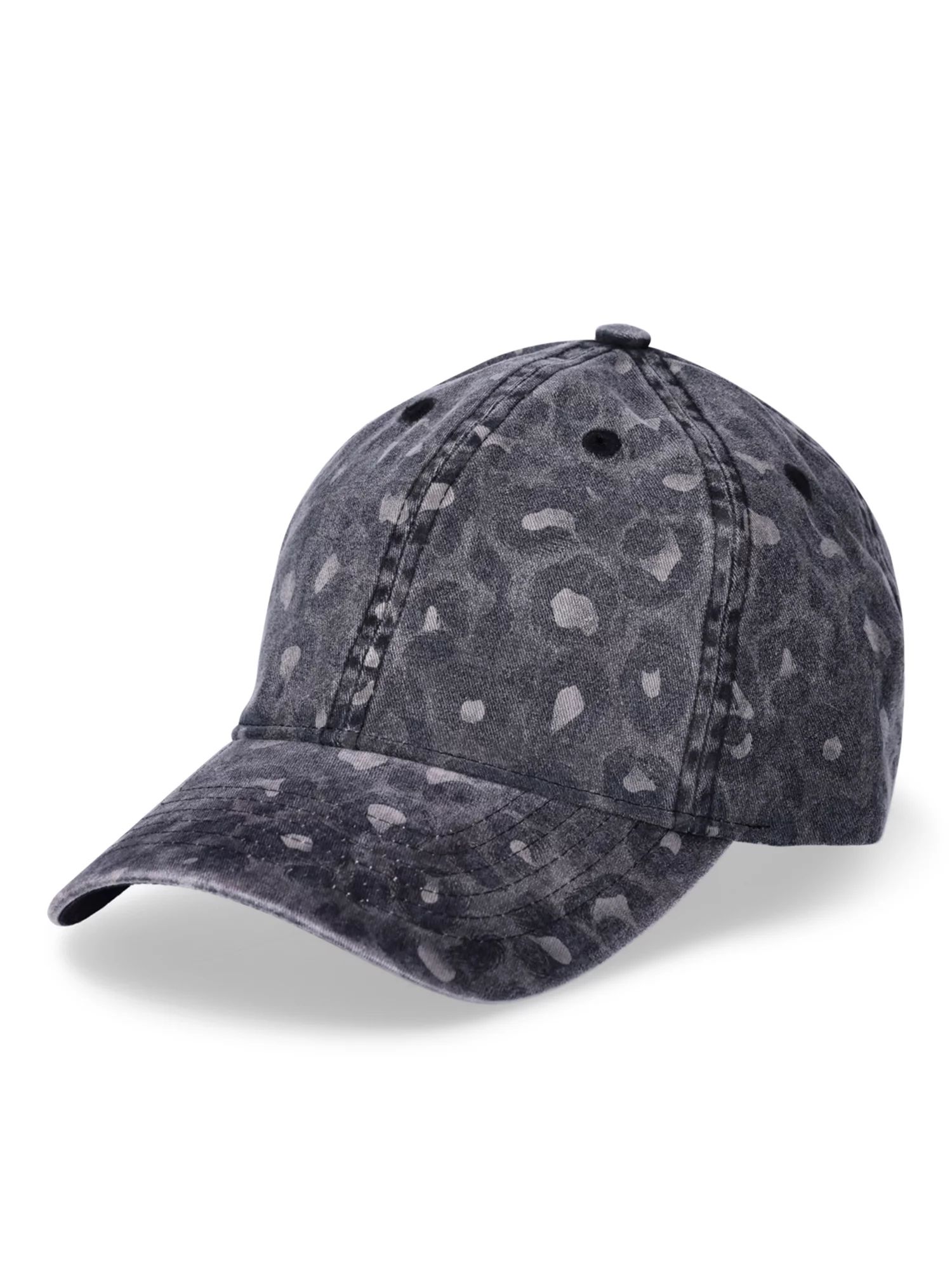 Time and Tru Women's Black Leopard Baseball Hat | Walmart (US)