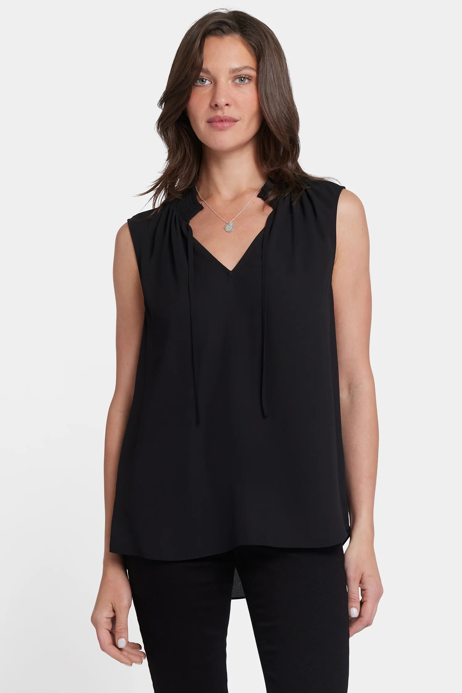 Sleeveless Gemma Blouse - Black | NYDJ