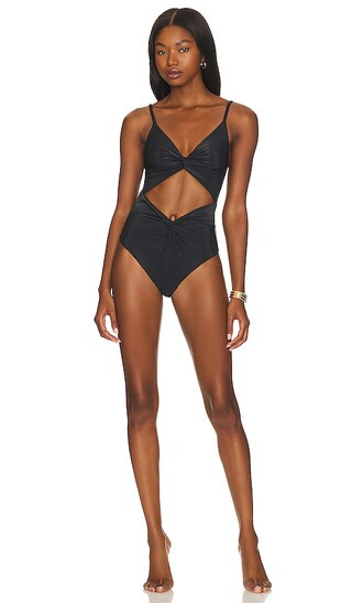 Aviva One Piece Swimsuit in Black | Revolve Clothing (Global)