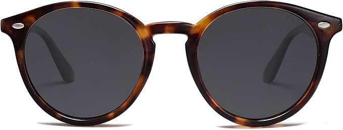 SOJOS Classic Retro Round Polarized Sunglasses for Women Men SJ2069 ALL ME | Amazon (US)