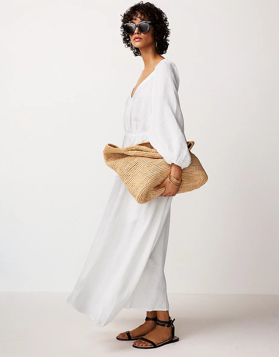 Linen Boho Midi Dress | The White Company UK & ROW