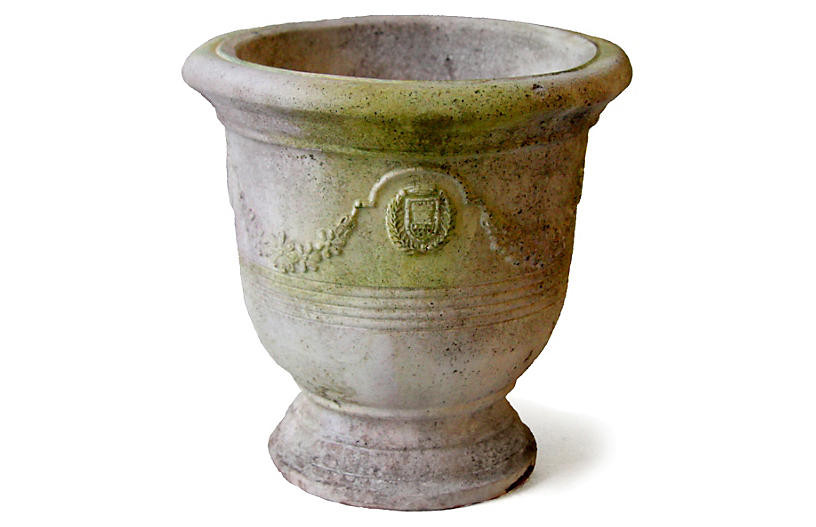 10" Garland Wreath Bowl, White Moss | One Kings Lane